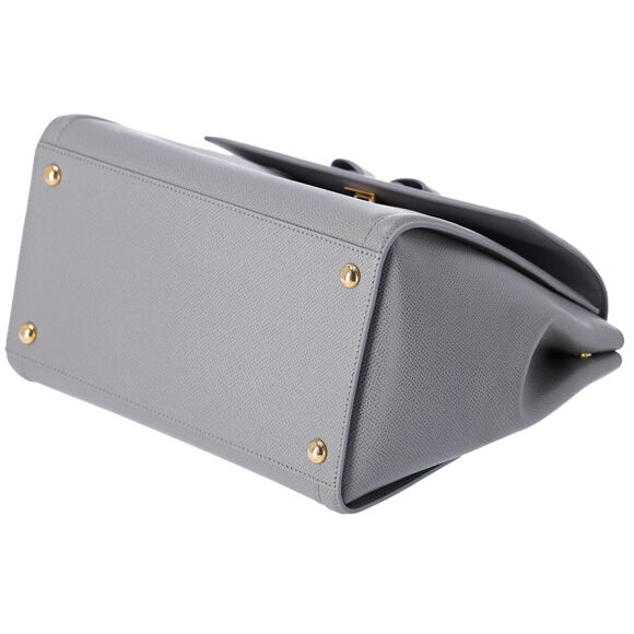 Salvatore Ferragamo Carry Shoulder Bag 21G697 Gray Leather - Picture 7 of 8